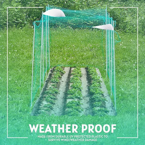 Vista 7 de Red de jardín suave verde de 6-1/2 x 33 pies. Protección segura para mantener alejados a pájaros y roedores de frutas, verduras, flores y plantas