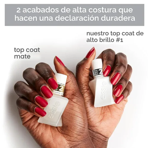 Vista 7 de essie Gel Couture - Esmalte de uñas de larga duración, rojo escarlata, Rock the Runway, 0.46 onzas (paquete de 2)