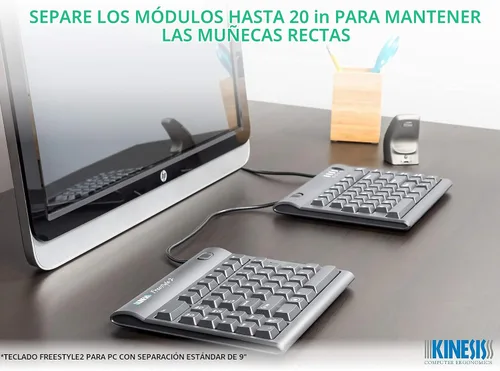 Vista 3 de Kinesis Teclado ergonómico Freestyle2 para PC (separación extendida de 20")