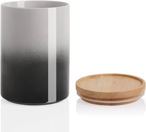 Vista 67 de Botes de Cocina Sweejar Tarro de Cerámica para Almacenamiento de Alimentos, Contenedores Apilables con Tapa de Madera de Sellado Hermético
