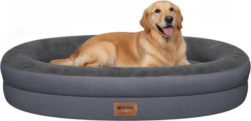 Vista 13 de Cama ortopédica lavable grande para perros: Cama de espuma viscoelástica impermeable para mascotas con refuerzos - Funda ortopédica extraíble