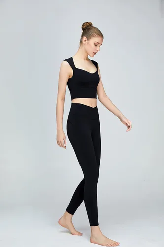 Vista 7 de Loovoo Longline - Brasier deportivo acolchado para mujer, sin varillas, soporte medio, para yoga, cuello cuadrado, fitness, entrenamiento
