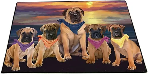 Vista 17 de Doggie of the Day Bullmastiff Dogs Floor Mat - 4th of July Independence Day - Best Dog Doormat - Protector Decor - Unique Portrait Art - Premium