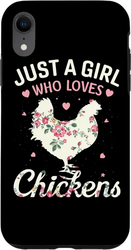 Vista 25 de Just A Girl Who Loves Chickens, Floral Farmer Girl Case for iPhone 17
