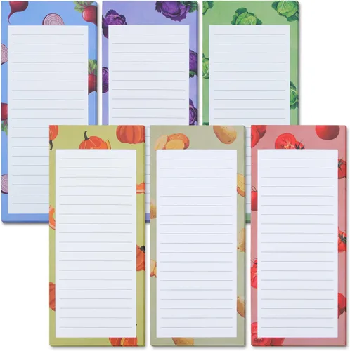 Vista 13 de 4 paquetes de blocs de notas magnéticos para nevera, gran almohadilla magnética para lista de comestibles para nevera, diseño completo con parte