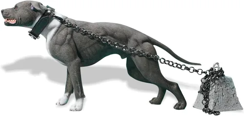 Vista 8 de JXK American Pit Bull Terrier - Figura coleccionable de resina para Jxk129a