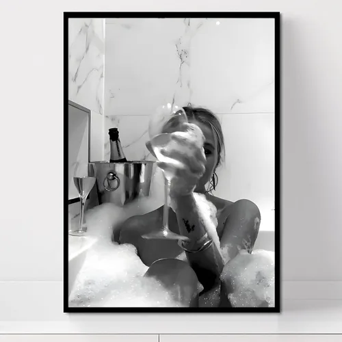 Vista 10 de Arte de pared en blanco y negro, cuadro vintage en blanco y negro, póster de periódico retro en blanco y negro, arte de pared preparado en blanco
