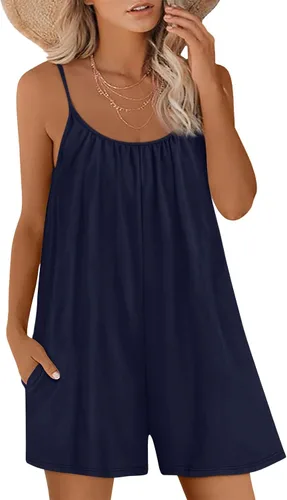 Vista 7 de AUTOMET Overol para mujer, para vacaciones, playa, verano, pantalones cortos, overoles, overoles, vestido de moda, trajes de vacaciones de primavera