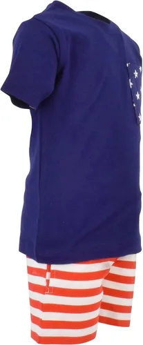 Vista 2 de Unique Baby Traje de verano patriótico para niños del 4 de julio de 2 piezas