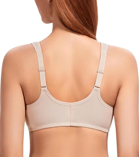 Vista 2 de DotVol Brasier diario con cierre frontal en U y tirantes anchos para mujer, talla grande