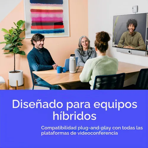 Vista 5 de Meeting Owl 3 Premium Pack: cámara inteligente de videoconferencia HD de 360 grados, micrófono y altavoz