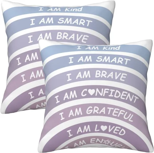 Vista 24 de Juego de 2 fundas de almohada de árbol de bosque natural, fundas de almohada de algodón de 16 x 16 pulgadas, fundas de almohada de algodón