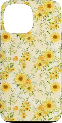 Vista 24 de Cute Sunflower Pattern Yellow Pastel Flower Case for iPhone 16