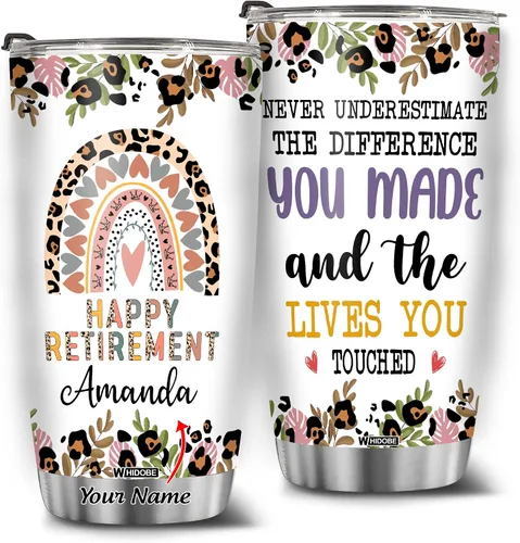 Vista 20 de WHIDOBE Vaso de jubilado personalizado (1 niño) personalizado jubilado bajo nueva administración, mira a los nietos para obtener detalles, vaso