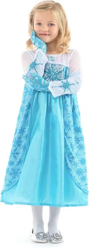 Vista 5 de Little Adventures Guantes de princesa para niños hasta el codo (azul hielo)