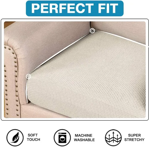 Vista 4 de Flamingo P Funda de cojín elástica de alta estiramiento para asiento de sofá, protector de muebles para sofá, funda de sofá suave y flexible