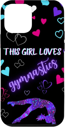 Vista 16 de Funda para iPhone 16 Gymnast This Girl Heart Loves Gymnastics Pink Teal