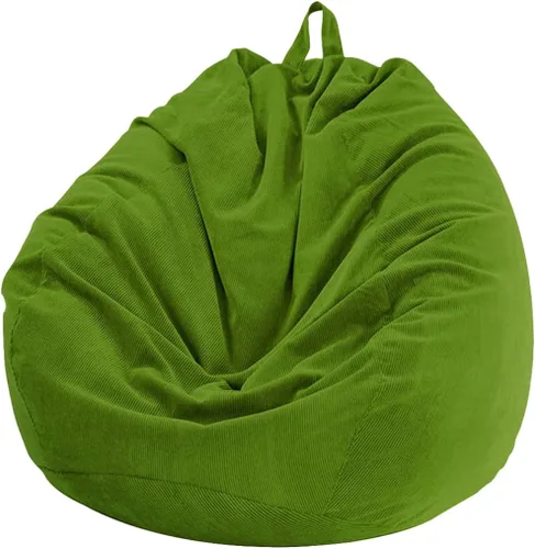 Vista 15 de Lukery Puf para adultos (sin relleno), funda de puf de color sólido, puf de pana, cómodo puf perezoso, almacenamiento de animales de peluche