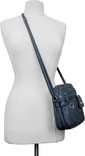 Vista 5 de Multisac Mini bandolera MultiSac North South con cremallera alrededor para mujer