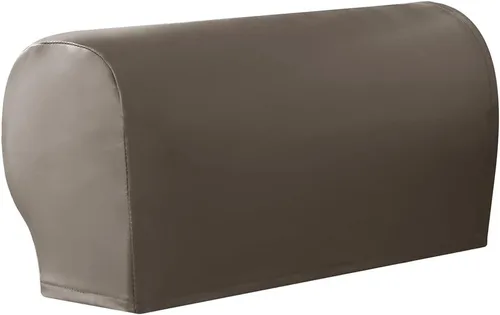 Vista 10 de vctops Fundas impermeables para reposabrazos de cuero sintético de PU, fundas elásticas vintage para brazos de sillas, sofá, sillón, fundas
