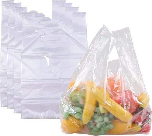 Vista 7 de Gainhope - 320 bolsas de compras de plástico transparente para camisetas, 14.17 x 21.65 pulgadas Llevar a cabo bolsas de plástico