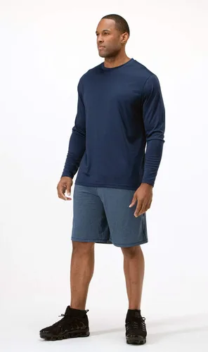 Vista 4 de DEVOPS Paquete de 2 camisetas de protección solar para hombre, UV SPF UPF 50+, manga larga, protección contra erupciones, pesca, correr, secado