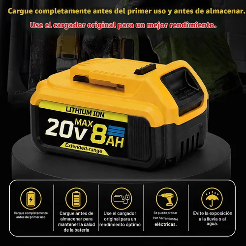 Vista 9 de Reemplazo de 8 Ah compatible con batería Dewalt de 20 V Max con alta