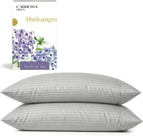 Vista 84 de Carressa Linen - Juego de sábanas 100% algodón de 600 hilos