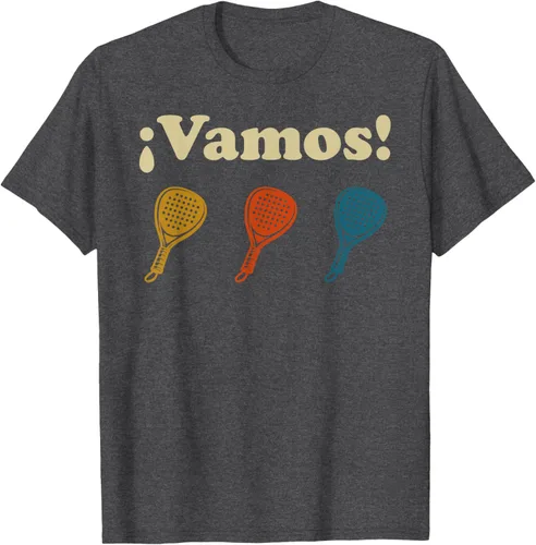 Vista 26 de Camiseta Vamos Padel Player Sport en Español Retro Hombre