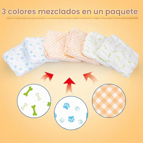 Vista 2 de Pet Soft, pañales desechables para mascotas, perros, cachorros, 12 unidades, 72 pañales, XXS- XL