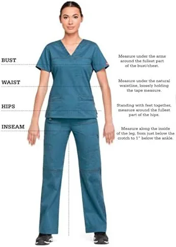 Vista 6 de Pantalón médico Dickies EDS Essentials para mujer, tiro natural, pierna cónica, sin cordones. DK005