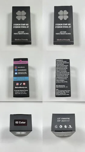 Vista 7 de iMethod - Kit para delineado de cejas, con sellos y plantillas de cejas, para dar forma a las cejas perfectas, kit de modelado de cejas, de larga