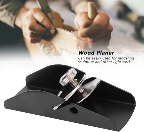 Vista 2 de Cepilladora de mano, mini herramienta de mano para carpintería de fondo plano para alisado de madera