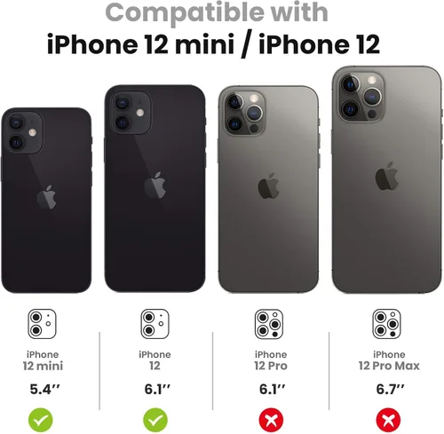 Vista 2 de Tensea Protector de lente de cámara compatible con iPhone 12 / iPhone 12 Mini, protector de pantalla de vidrio templado 9H para iPhone 12 mini