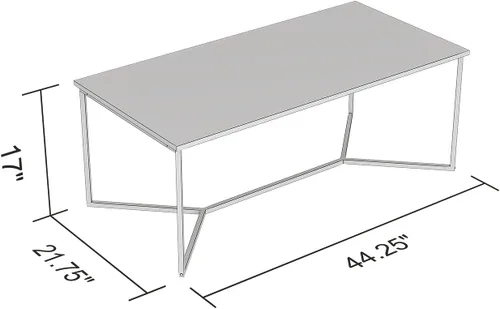 Vista 3 de Mesa de centro Safdie 44L Marble Gold Metal