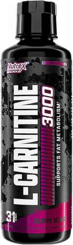 Vista 4 de Nutrex Research L-Carnitina 3000 (31 porciones, Berry Blast) Disparos líquidos, sin estimulantes Apoya la recuperación muscular para hombres