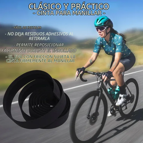 Vista 3 de KINGOU Cinta de manillar de bicicleta de carretera EVA Envolturas de barra de bicicleta - 2 unidades por juego