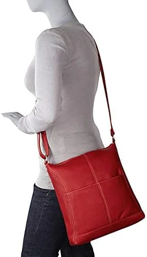 Vista 6 de Le Donne Bolso bandolera de cuero fácil de deslizar