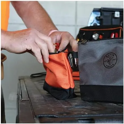Vista 9 de Klein Tools 55470 - Bolsa utilitaria, bolsas de herramientas con cremallera de pie, tejido balístico resistente 1680d, parte inferior reforzada