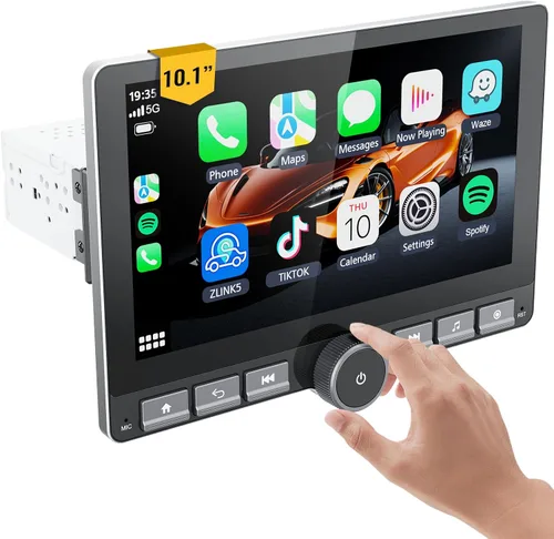 Vista 8 de Haudio Estéreo DIN para automóvil con pantalla táctil IPS giratoria de 10.1 pulgadas, CarPlay inalámbrico y Android Auto, Android 13, 2GB+32GB