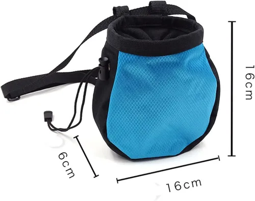 Vista 3 de Bolsas de tiza de escalada,Sin fugas Rock Climbing Strawstring Bag Drawstring Magnesia Sack,Equipo de equipo de escalada