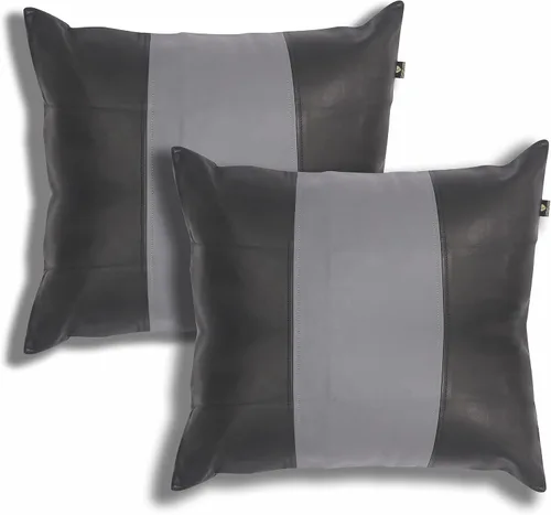 Vista 55 de LL LEATHER LOVERS Funda de almohada de piel de cordero - Funda de cojín para sofá, fundas decorativas para sala de estar y dormitorio, 20 x 20 Negro
