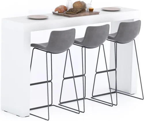 Vista 47 de Mobili Fiver Evolution - Mesa alta de bar de cocina fabricada en Italia Ahorra Espacio, Mesa de altura de mostrador montada en la pared para 1