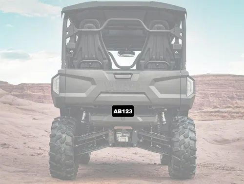 Vista 4 de Hardline Products USA ATV/SXS/UTV Kit de Placa de Matrícula para Todoterreno - Negro