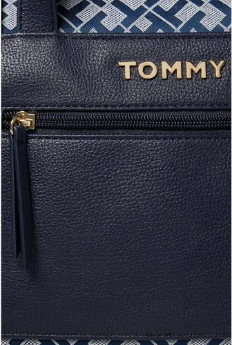 Vista 4 de Tommy Hilfiger Alexis II Convertible Top Zip Satchel Geométrico Jacquard
