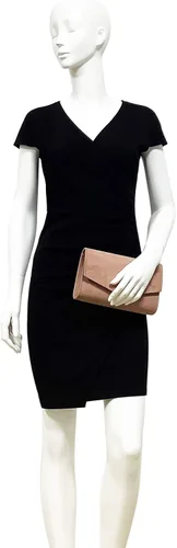 Vista 6 de Bolso de noche para mujer, bolso de mano elegante, bolso de ante sintético para boda