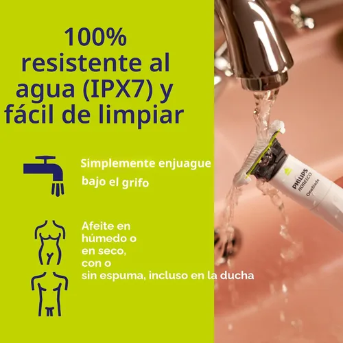 Vista 8 de Philips Norelco OneBlade Intimate, diseñada para el aseo púbico, recorte y afeitado con protección extra para la piel, Modelo QP1924/70