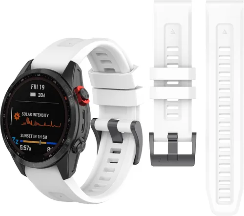 Vista 19 de Correa de reloj de silicona compatible con Garmin Fenix 7/Fenix 6 Pro/Fenix 5 Plus/935/945/Descent G1/EPIX Gen 2/Instinct de repuesto de ajuste