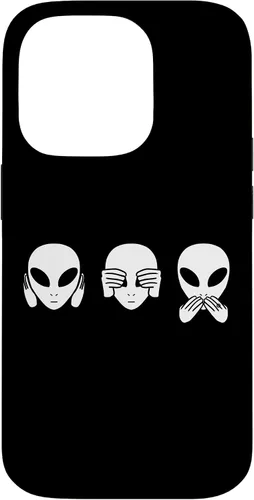 Vista 17 de Alien See Hear Speak No Evil Funny Extraterrestrial Space Case for iPhone 17