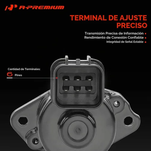 Vista 3 de Válvula de control de aire en ralentí de inyección de combustible A-Premium Compatible con Nissan D21 1990-1994, Pickup 1995-1997 2.4L, Reemplazo#